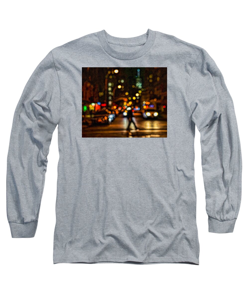 'nyc Long Sleeve T-Shirt featuring the photograph City Nights, City Lights by Jeffrey Friedkin