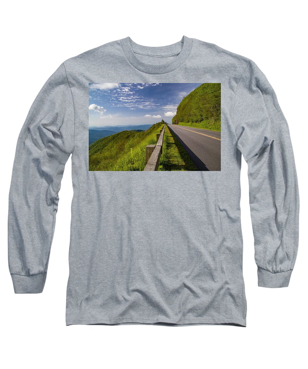 Road Long Sleeve T-Shirt featuring the photograph Clear Road Clear Skies by Kevin Craft