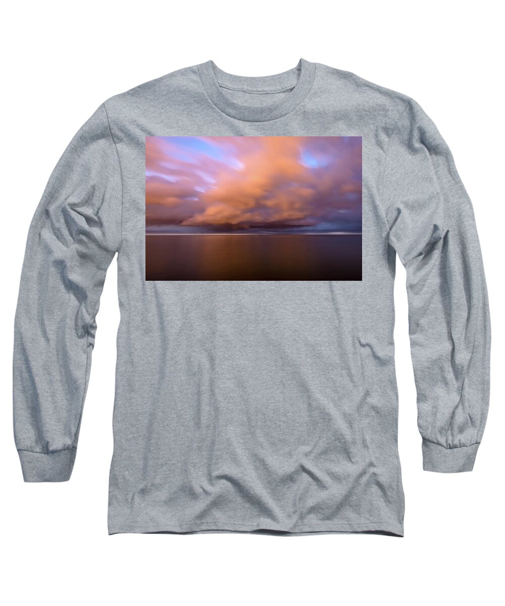 Clouds Long Sleeve T-Shirt featuring the photograph Cloud motion at dawn by Sven Brogren
