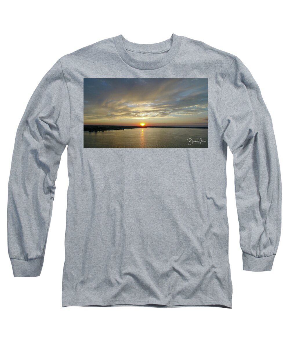  Long Sleeve T-Shirt featuring the photograph Cloudy Sunset by Brian Jones