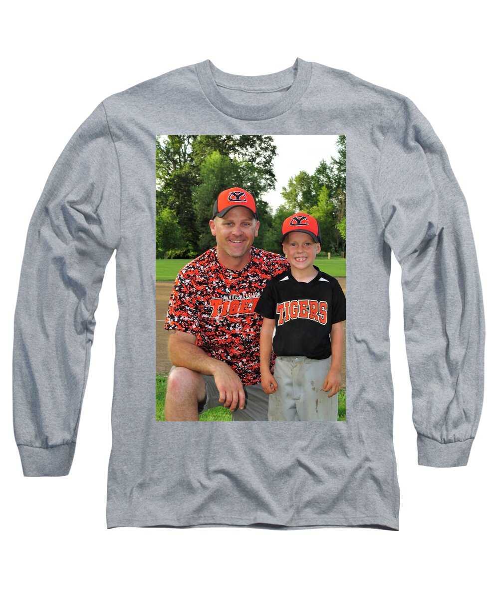  Long Sleeve T-Shirt featuring the photograph Coach Sodorff and Cody 9740 by Jerry Sodorff