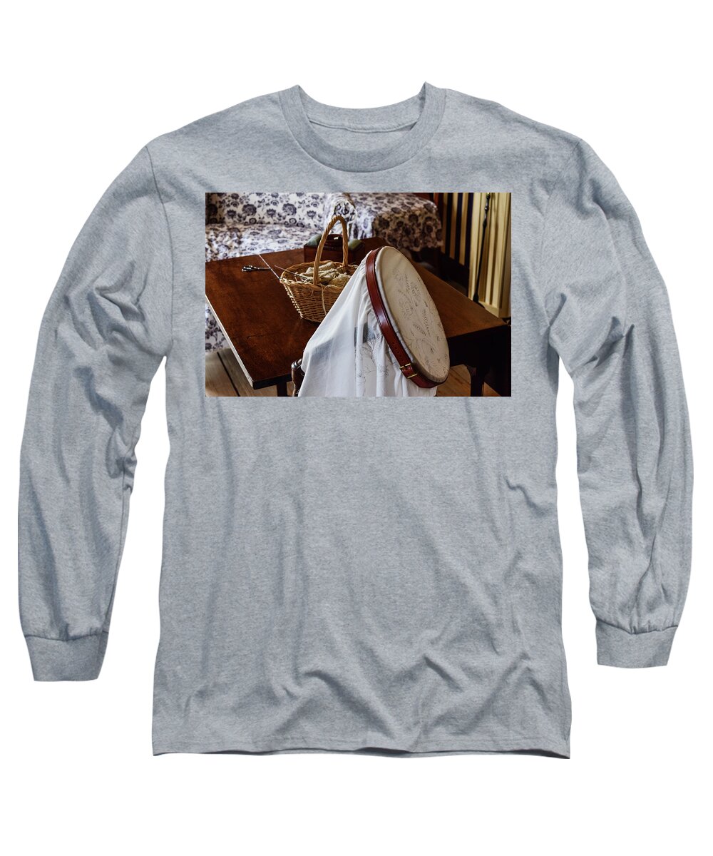Needlework Long Sleeve T-Shirt featuring the photograph Colonial Needlework by Nicole Lloyd