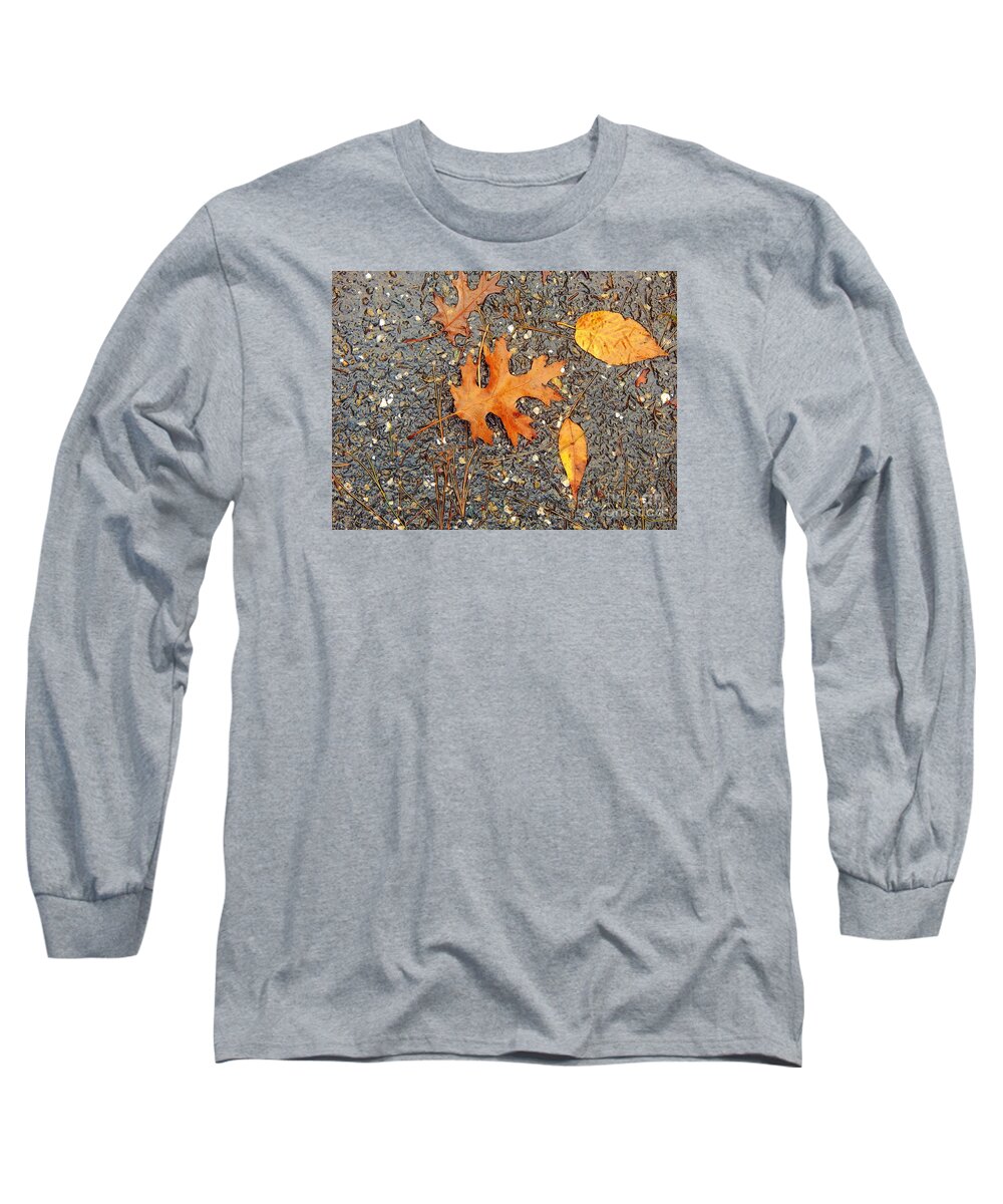 Leaves Long Sleeve T-Shirt featuring the photograph Colors of Autumn in Montreal by Reb Frost