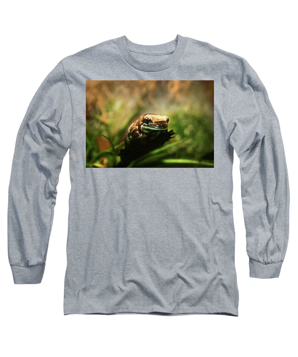 Frog Long Sleeve T-Shirt featuring the photograph Content by Anthony Jones