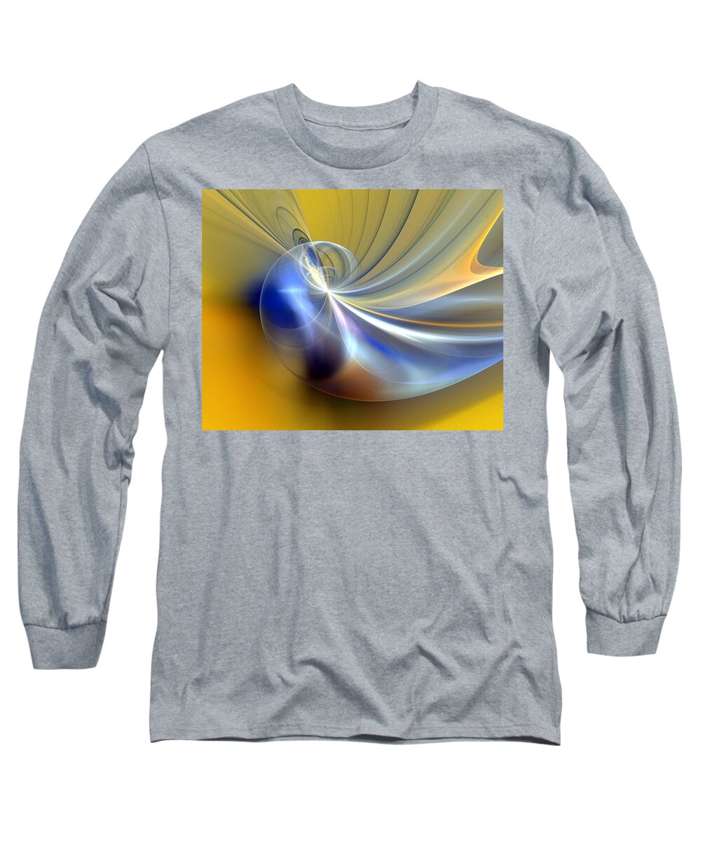 Digital Painting Long Sleeve T-Shirt featuring the digital art Cosmic Shellgame by David Lane