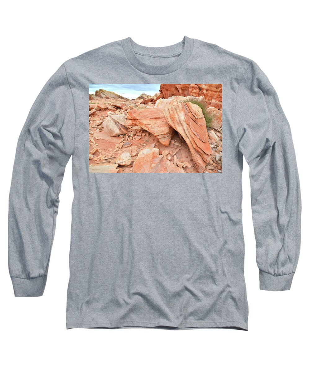 Valley Of Fire State Park Long Sleeve T-Shirt featuring the photograph Cove of Sandstone Shapes in Valley of Fire by Ray Mathis