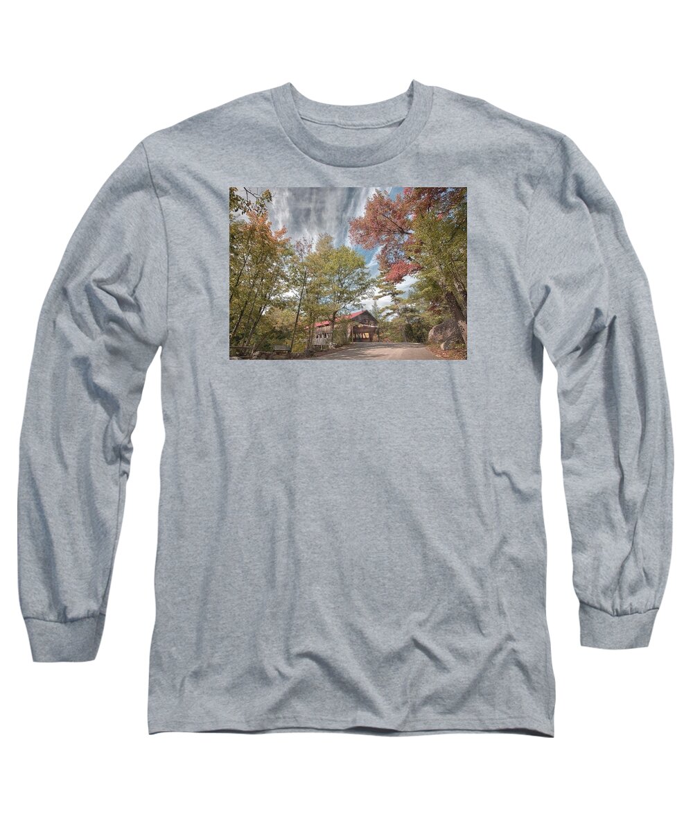 Covered Bridge Long Sleeve T-Shirt featuring the photograph Covered bridge by Patricia Dennis