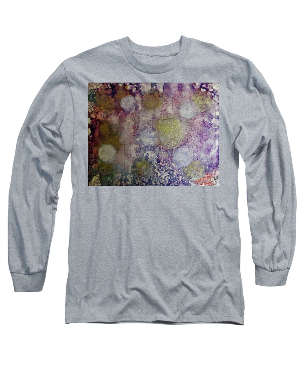 Alcohol Long Sleeve T-Shirt featuring the painting Cracked Lights by Terri Mills