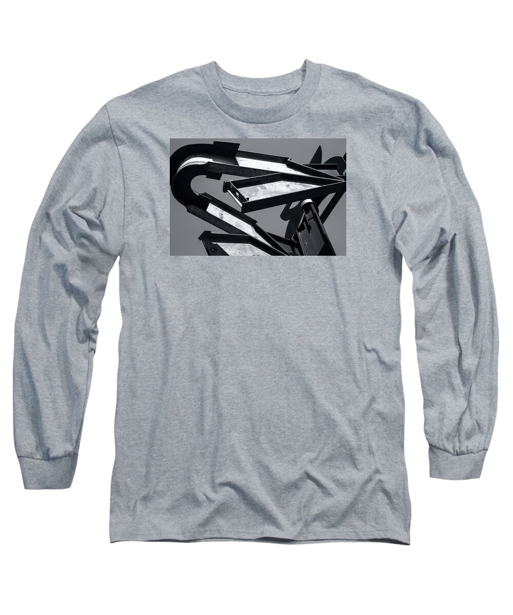 Crissy Field Long Sleeve T-Shirt featuring the photograph Crissy Field Iron Scuplture by Michael Hope