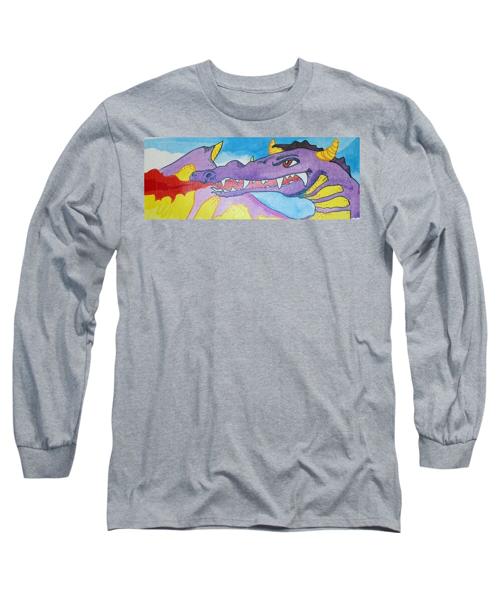 Family Art Long Sleeve T-Shirt featuring the drawing Cruel Intentions by Robert Margetts