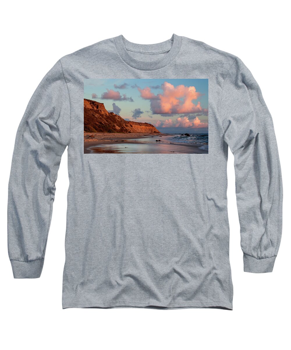 Newport Beach Long Sleeve T-Shirt featuring the photograph Crystal Cove Reflections by Cliff Wassmann