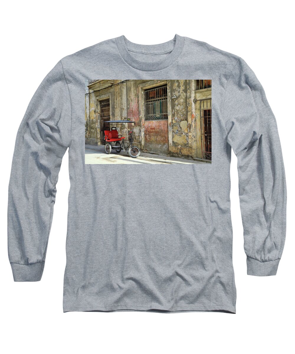 Cuba Long Sleeve T-Shirt featuring the photograph Cuban Uber by Mary Buck
