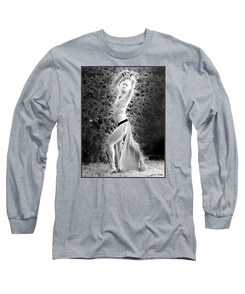 Fantasy Long Sleeve T-Shirt featuring the painting Dancing Slave Girl by Jon Volden