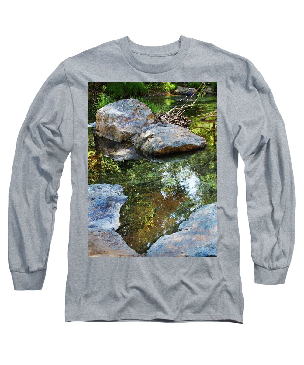 Deer Creek Long Sleeve T-Shirt featuring the digital art Deer Creek Point Print by Lisa Redfern