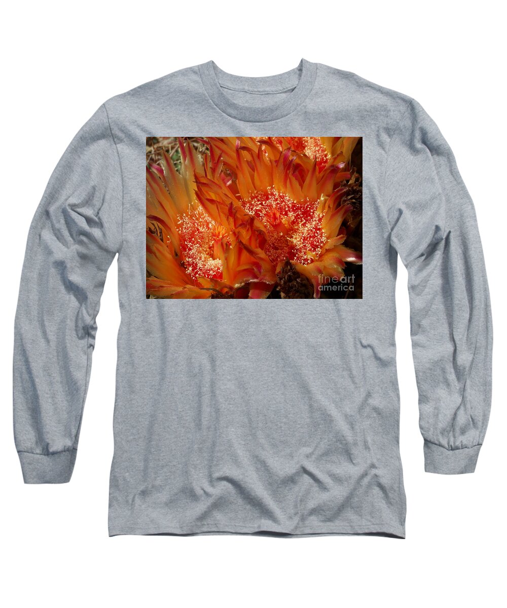 Missions Long Sleeve T-Shirt featuring the photograph Desert Fire by Kathy McClure