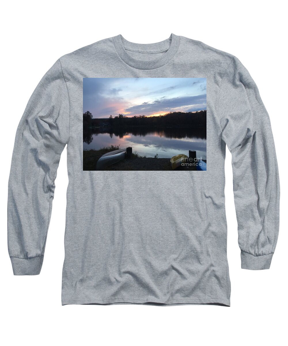 Cloud Long Sleeve T-Shirt featuring the photograph Dockside Pastels by Jason Nicholas