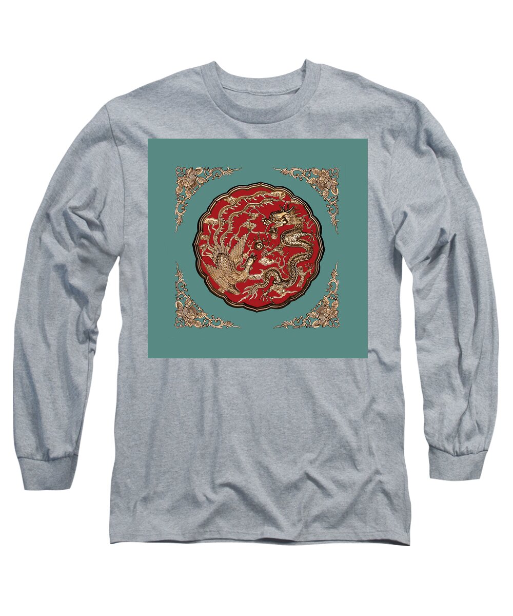 Dragon And Phoenix Long Sleeve T-Shirt featuring the photograph Dragon and Phoenix by Kristin Elmquist