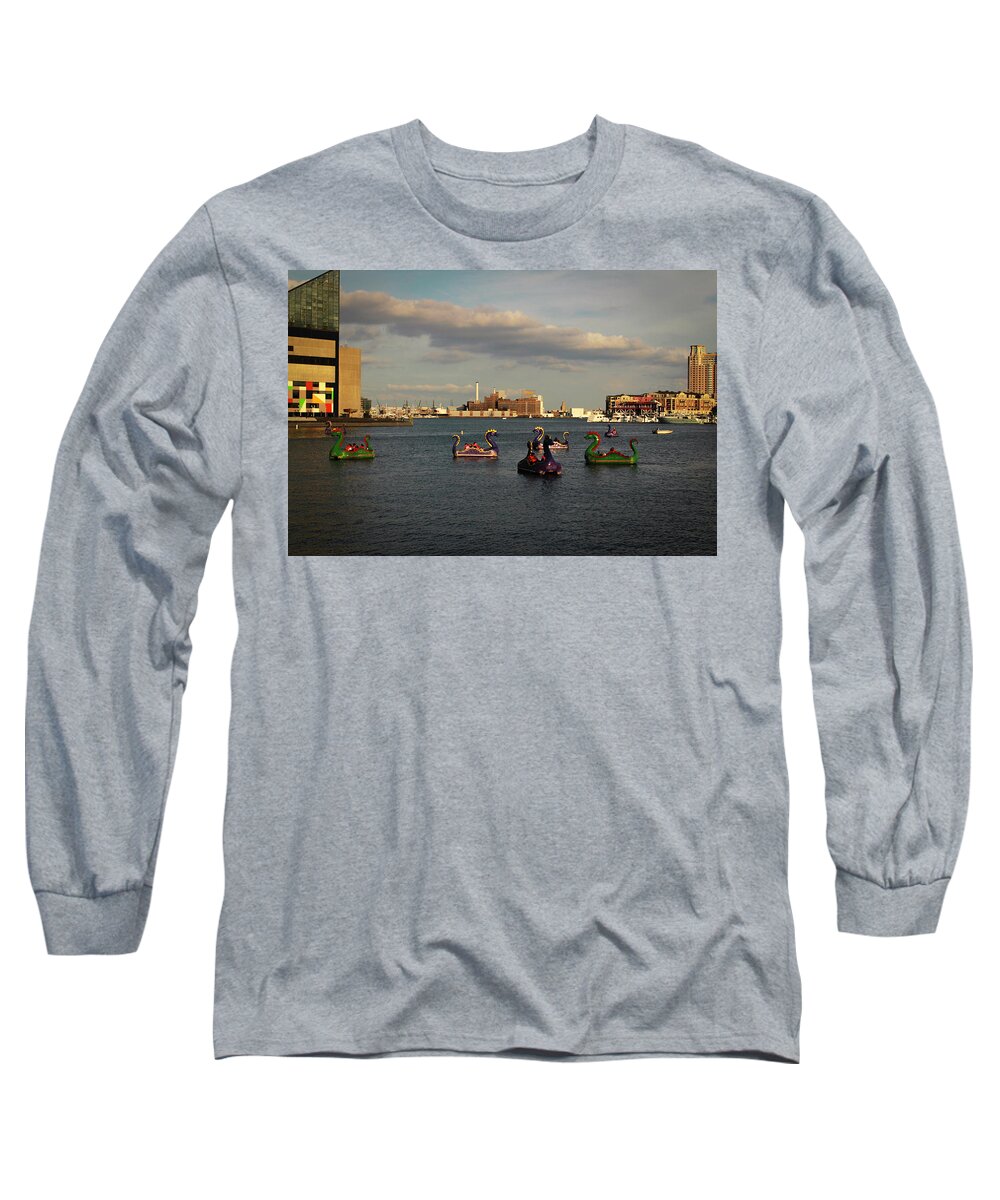 Dragon Long Sleeve T-Shirt featuring the photograph Dragon Boats by Dr Janine Williams