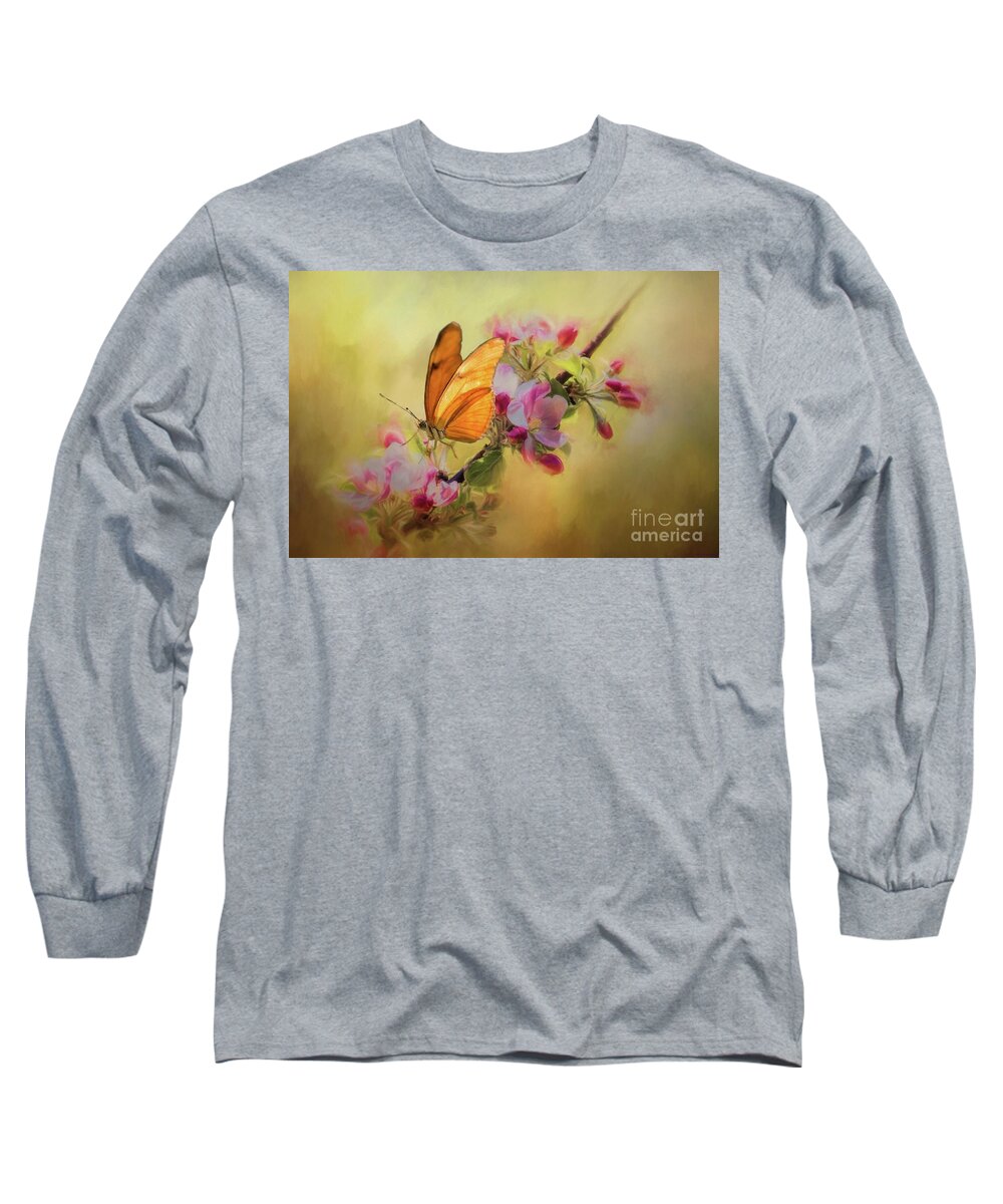 Dryas Julia Long Sleeve T-Shirt featuring the photograph Dreaming of Spring by Eva Lechner