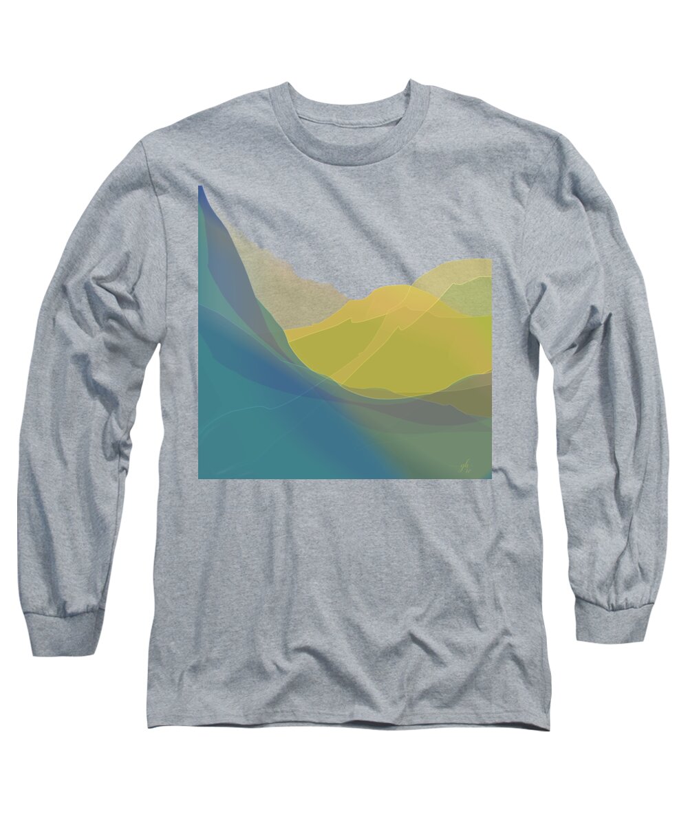 Landscape Long Sleeve T-Shirt featuring the digital art Dreamscape by Gina Harrison