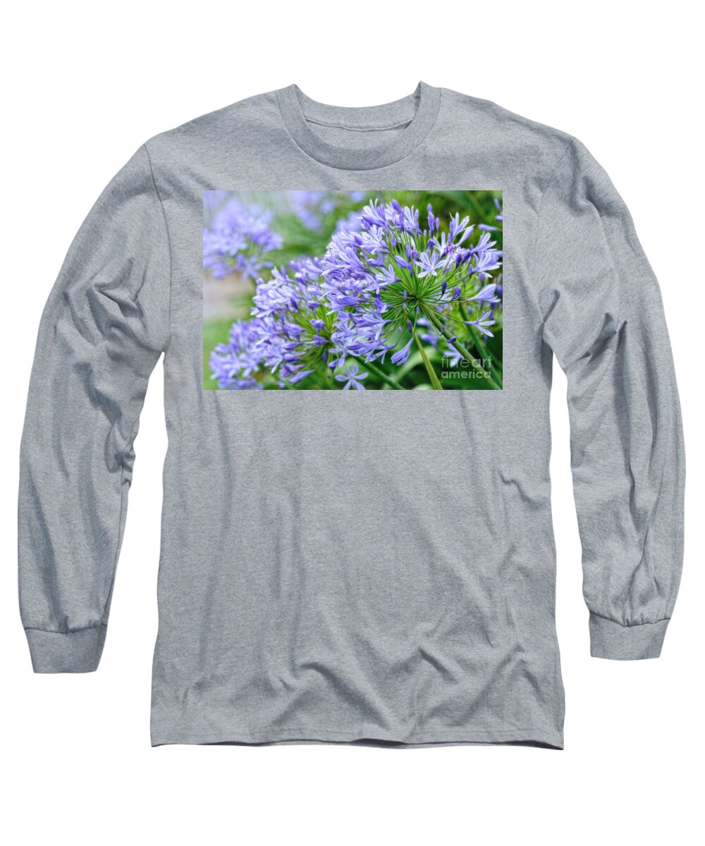 Dreamy Agapanthas Long Sleeve T-Shirt featuring the photograph Dreamy Agapanthas by Kaye Menner by Kaye Menner