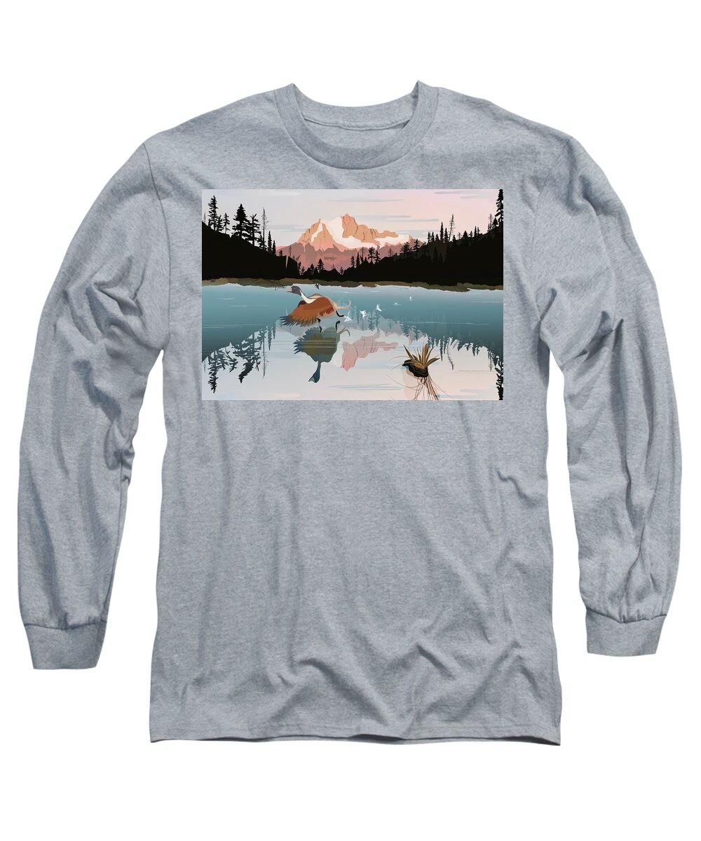 Duck Mountain Provincial Park - Illustrations Forest Manitoba Saskatchewan Long  Sleeve T-Shirt by Jean-Pierre Prieur - Pixels