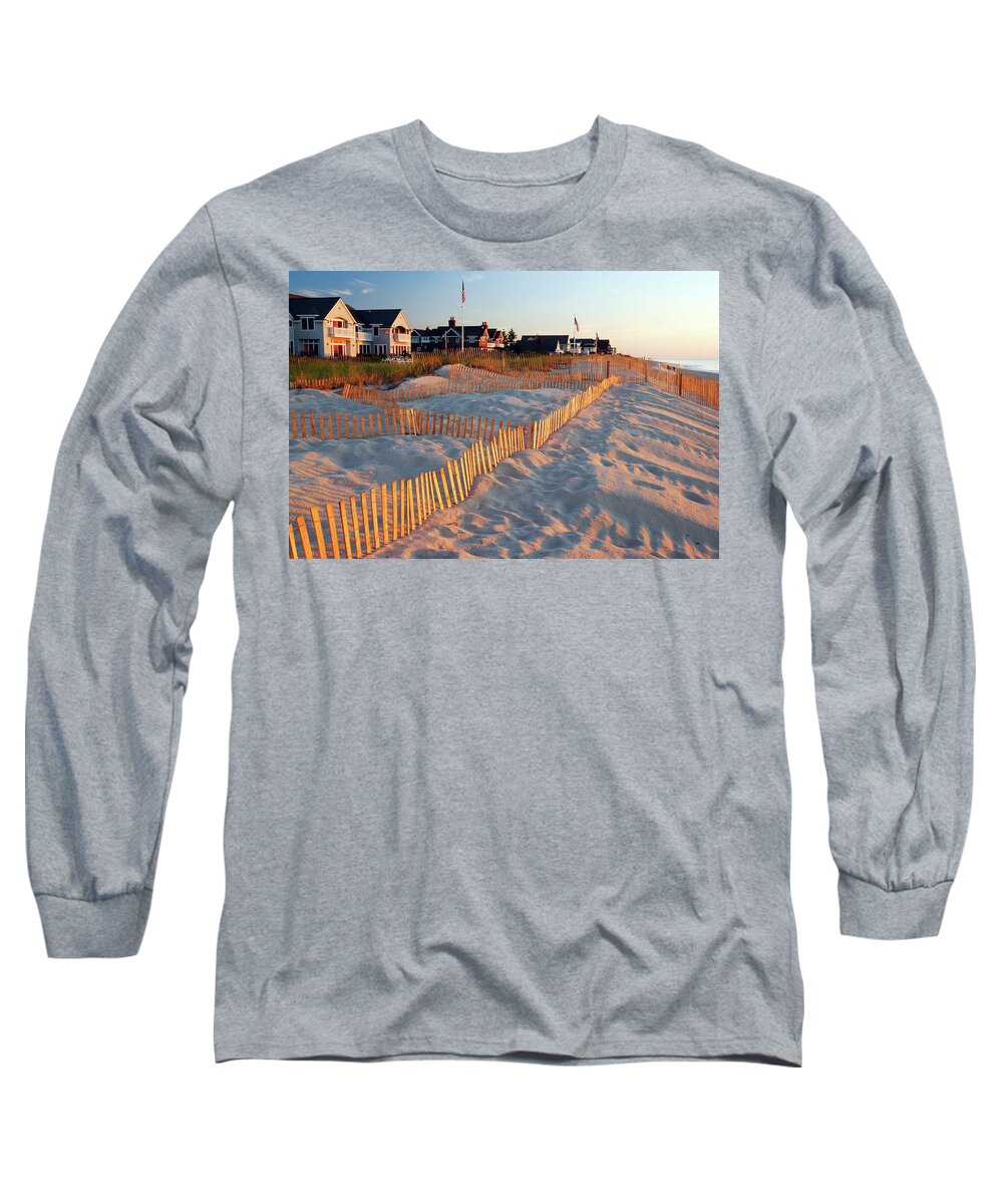 Mantoloking Long Sleeve T-Shirt featuring the photograph Early Morning on the Shore by James Kirkikis
