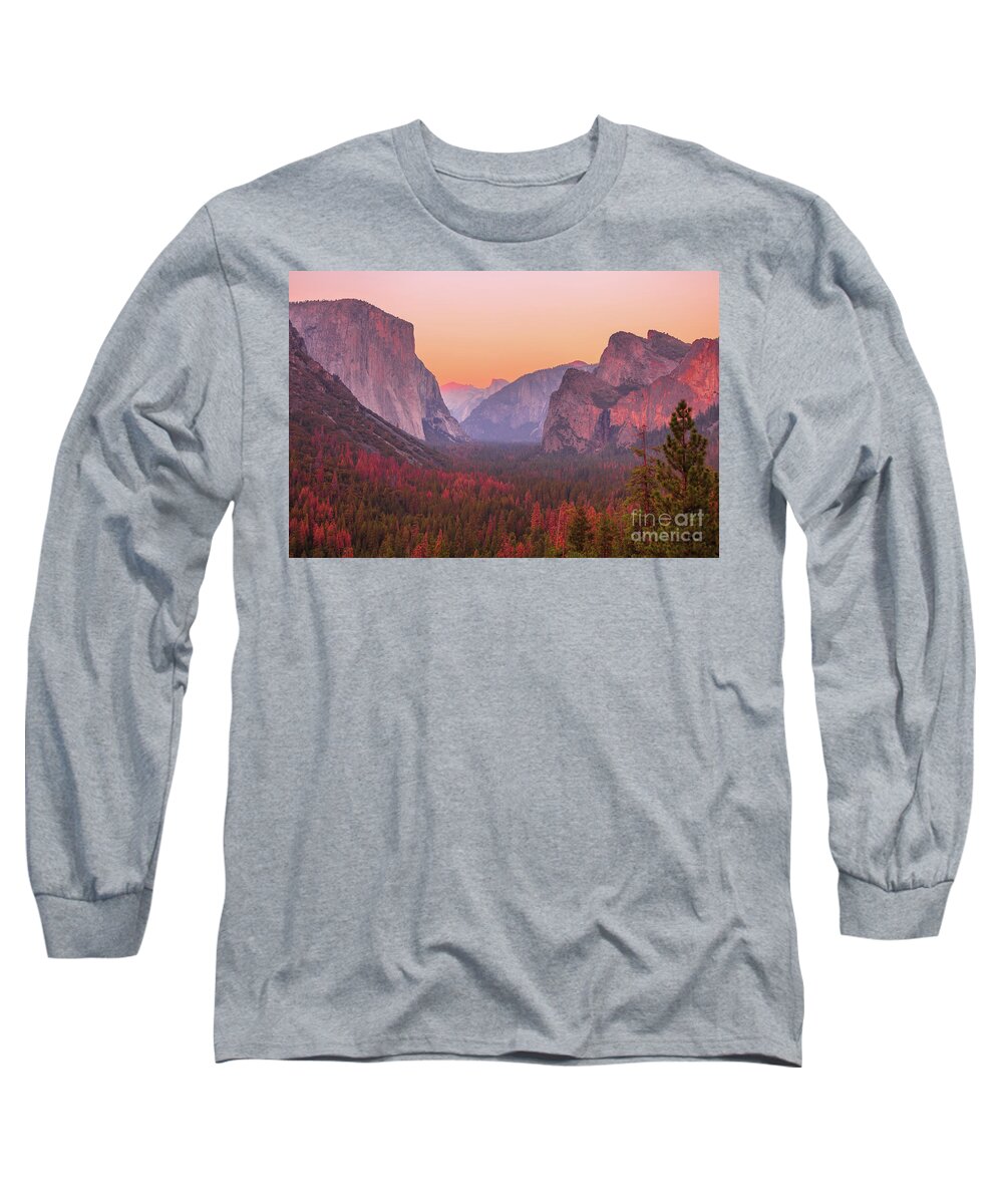 Yosemite Long Sleeve T-Shirt featuring the photograph El Capitan golden hour by Benny Marty