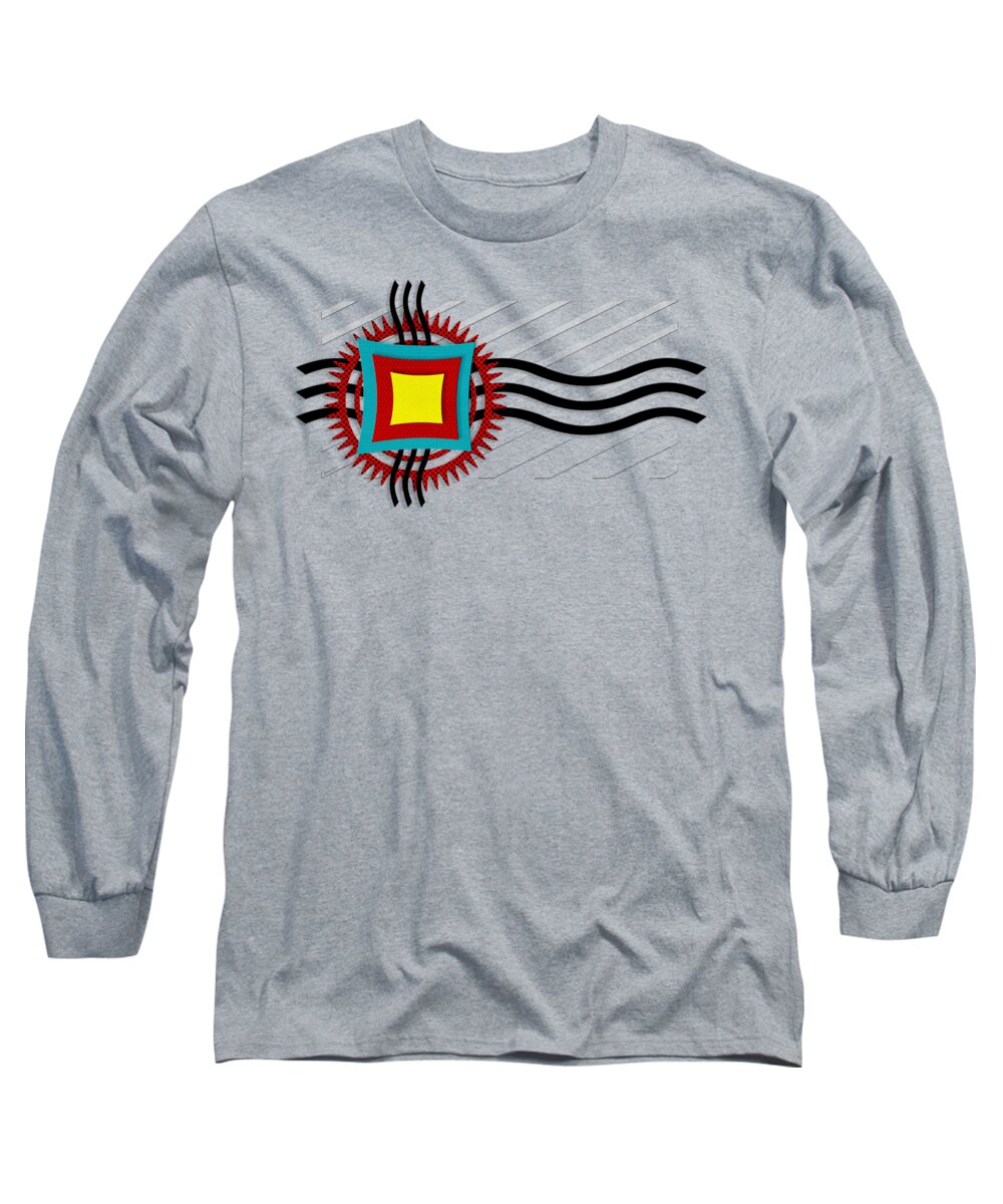 American Indian Style Long Sleeve T-Shirt featuring the digital art Energy Flow by Shawna Rowe