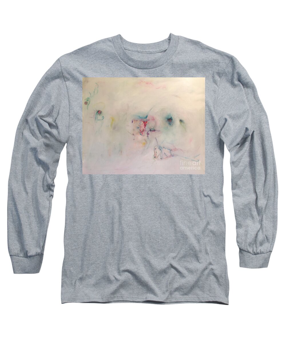 Abstract Long Sleeve T-Shirt featuring the painting Enter by Jeff Barrett