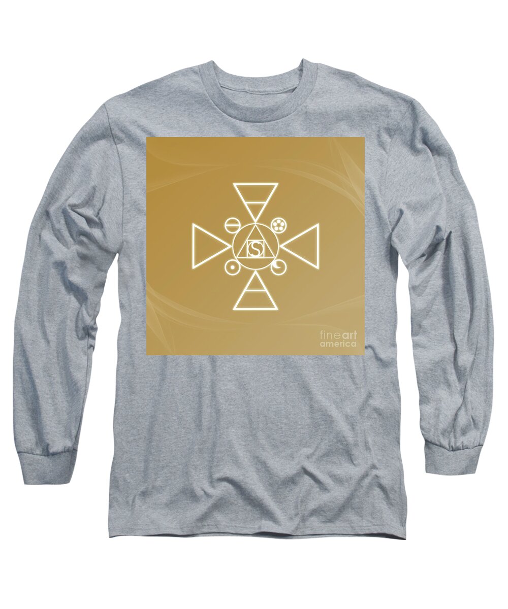 Abstract Long Sleeve T-Shirt featuring the digital art Essence of the Spirit by Sallie Keys