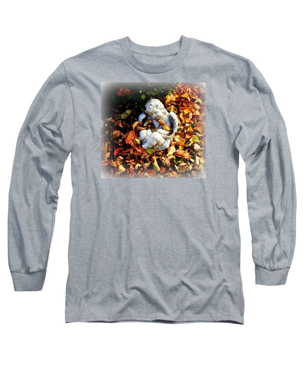 Cherub Long Sleeve T-Shirt featuring the photograph Ethereal Cherub by Deborah Kunesh