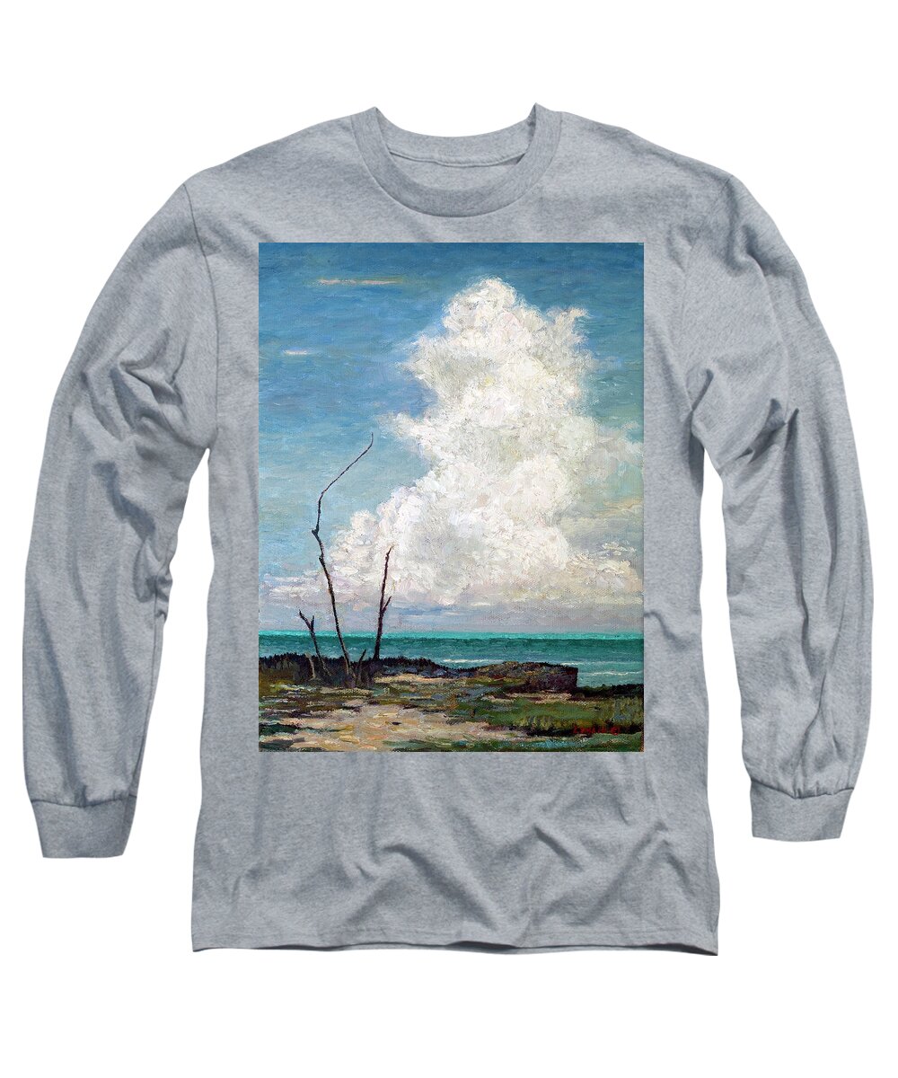 Evening Cloud Long Sleeve T-Shirt featuring the painting Evening Cloud by Ritchie Eyma
