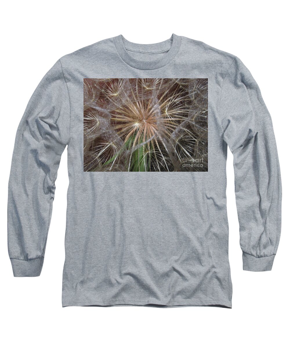 Dandelion Long Sleeve T-Shirt featuring the photograph Experience the Dandelion by Marie Neder
