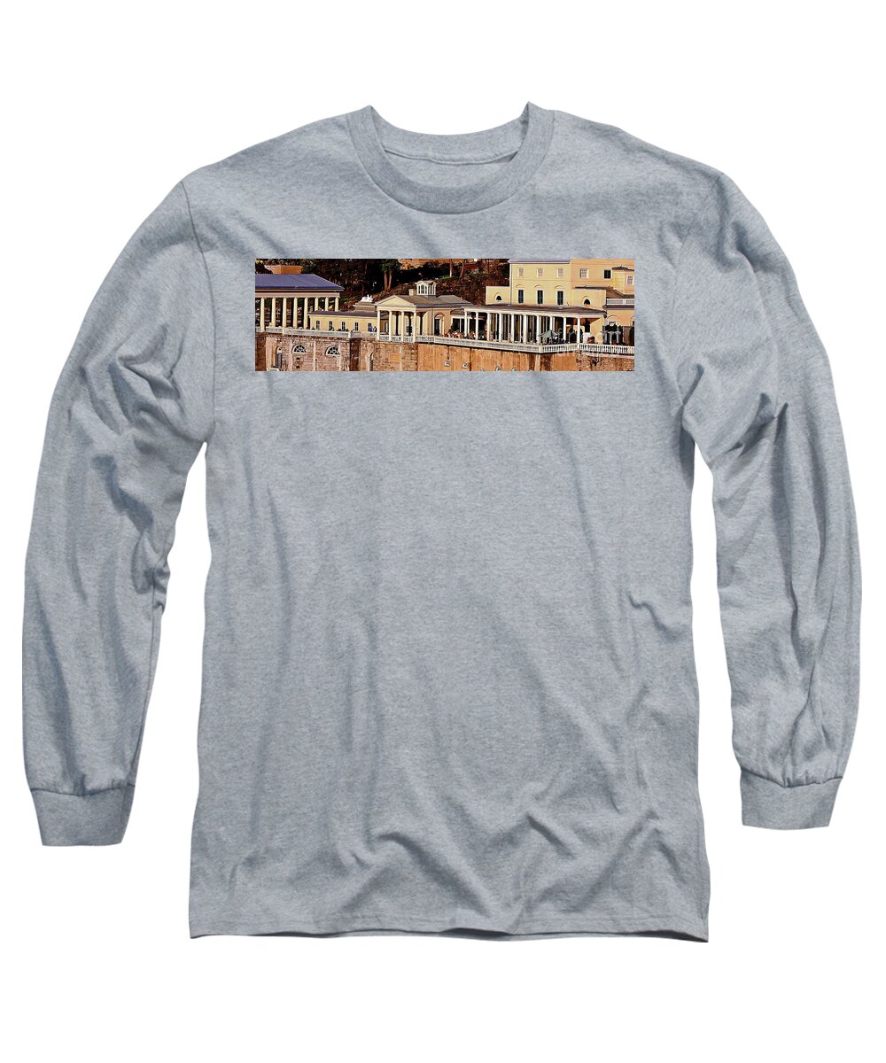 Architecture Long Sleeve T-Shirt featuring the photograph Fairmount Waterworks by Marcia Lee Jones
