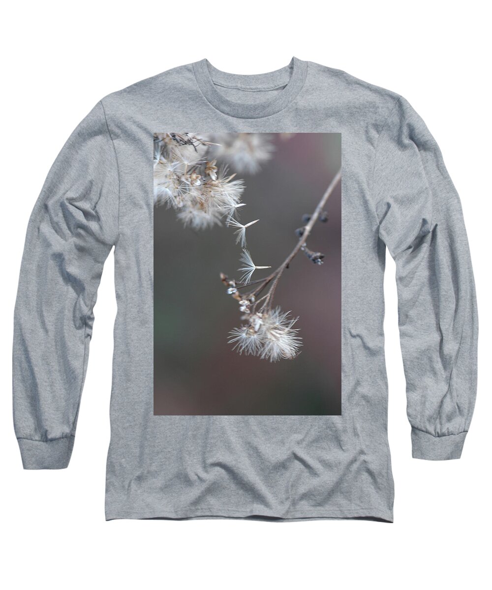 Sepia Macro Long Sleeve T-Shirt featuring the photograph Fall - Macro by Jeff Burgess
