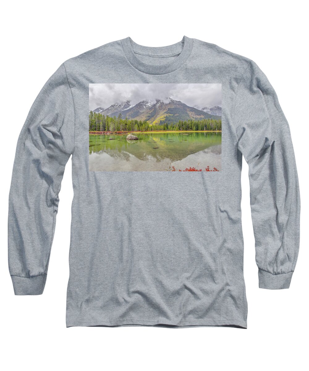 Adventure Long Sleeve T-Shirt featuring the photograph Fall Morning along String Lake by Scott McGuire