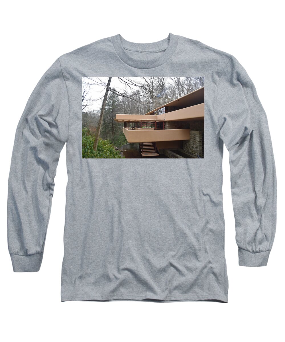 Falling Water Long Sleeve T-Shirt featuring the photograph Fallingwater by Curtis Krusie