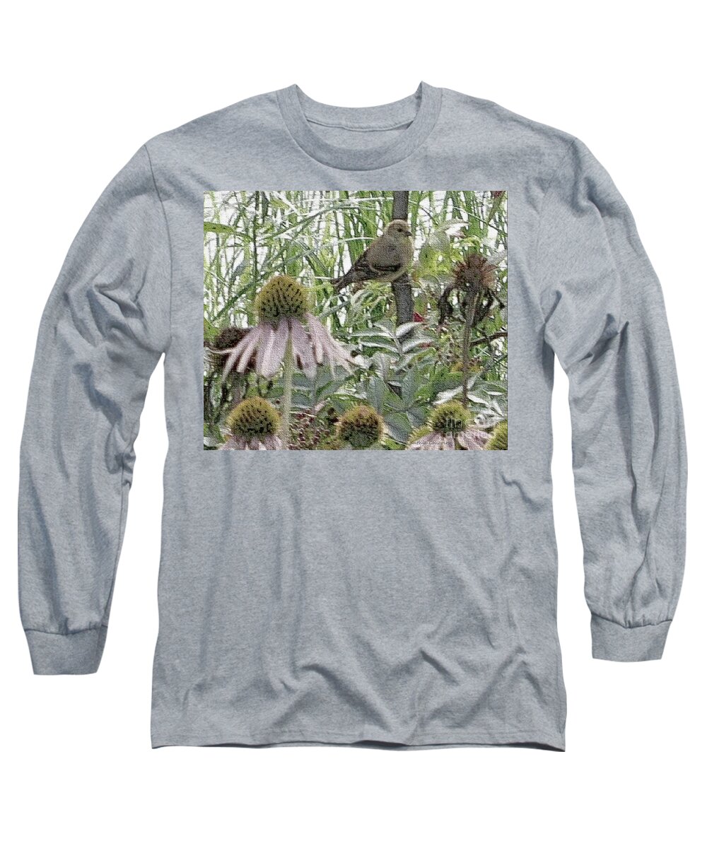 Photography Long Sleeve T-Shirt featuring the photograph Female Goldfinch by Kathie Chicoine