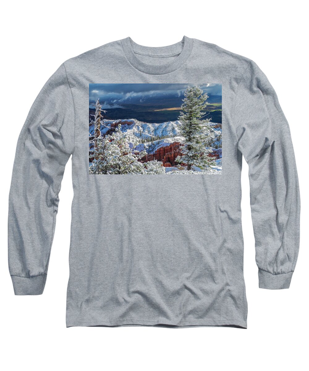 Bryce Canyon Long Sleeve T-Shirt featuring the photograph First Snow by John Roach