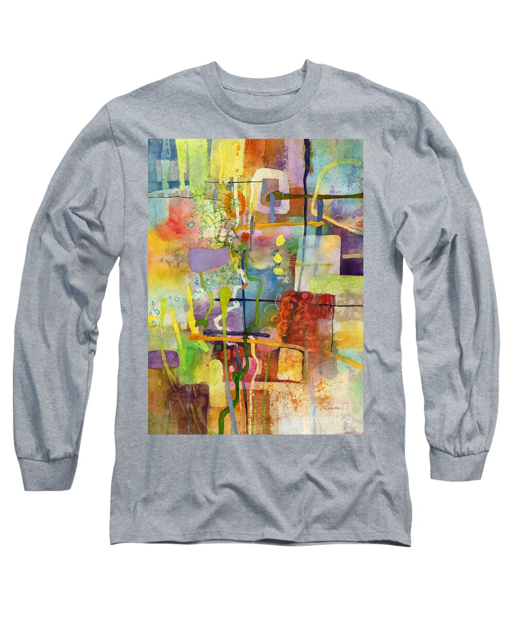 Flower Long Sleeve T-Shirt featuring the painting Flower Dance by Hailey E Herrera