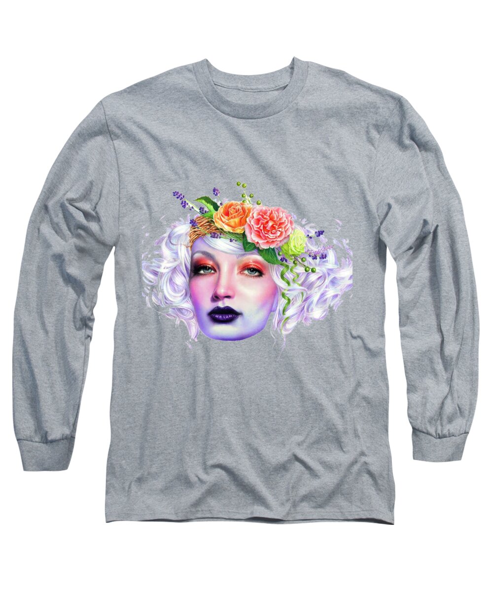 Flowers Long Sleeve T-Shirt featuring the painting Flower Girl T-shirt by Herb Strobino