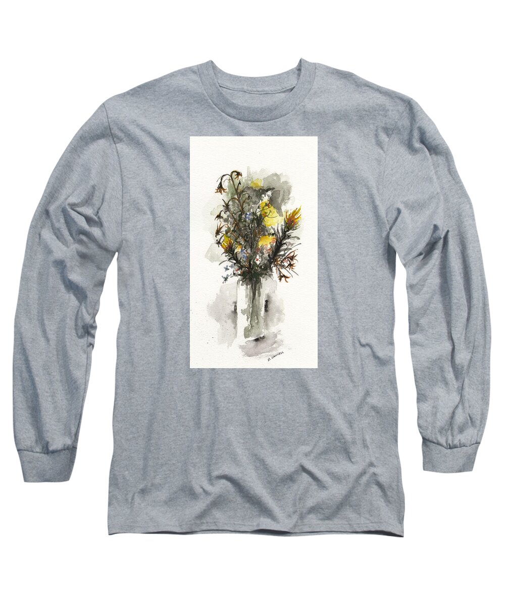 Nature Long Sleeve T-Shirt featuring the painting Flower study thirteen by Darren Cannell