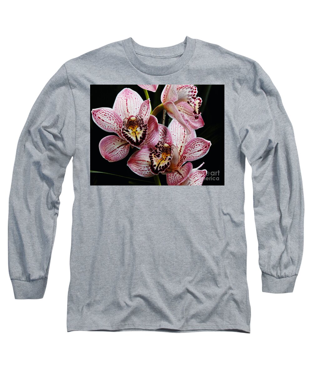 Cym-cymbidium Long Sleeve T-Shirt featuring the photograph Flowers of Love by Scott Cameron