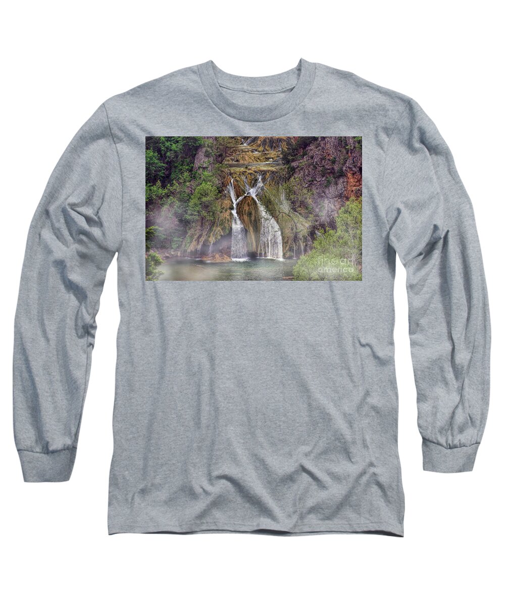 Waterfalls Long Sleeve T-Shirt featuring the photograph Fog Rolling In by Joan Bertucci