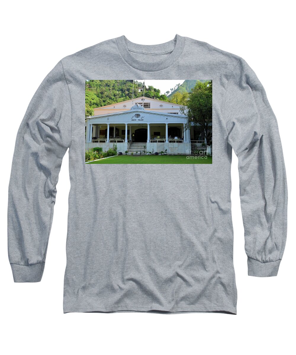 Swat Valley Long Sleeve T-Shirt featuring the photograph Former Swat King White Palace hotel Marghazar Swat Valley Pakistan by Imran Ahmed
