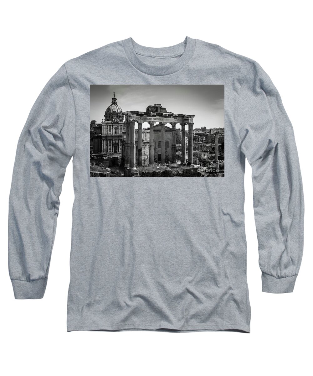Foro Long Sleeve T-Shirt featuring the photograph Foro Romano, Rome Italy by Perry Rodriguez