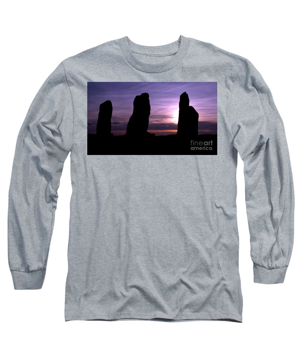 Hills Long Sleeve T-Shirt featuring the photograph Four Stones Folly Clent Hills by Baggieoldboy