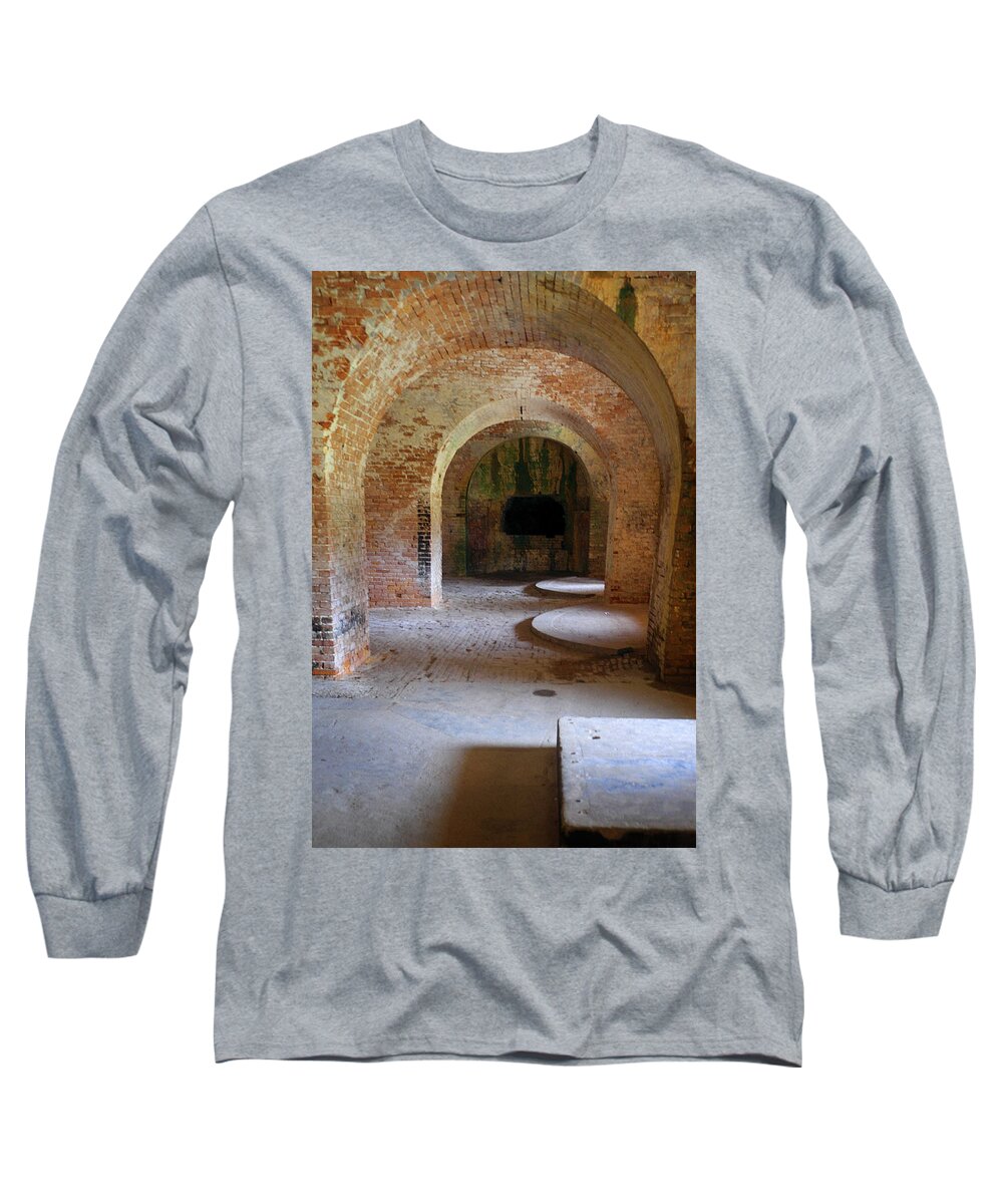 Gun Long Sleeve T-Shirt featuring the photograph Ft. Pickens Interior 3 by George Taylor