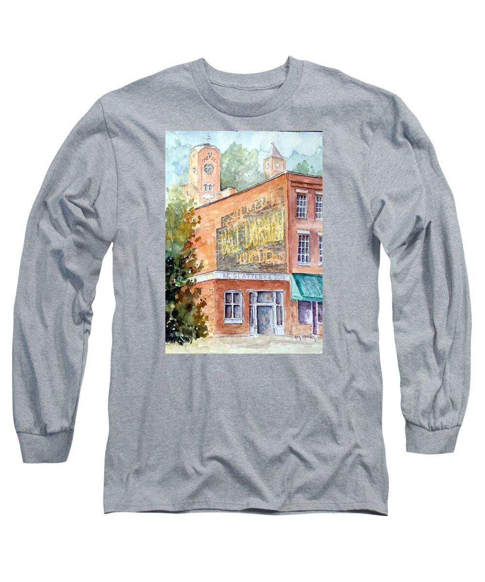 Galena Illinois Long Sleeve T-Shirt featuring the painting Galena 9 21 15 by Ken Marsden